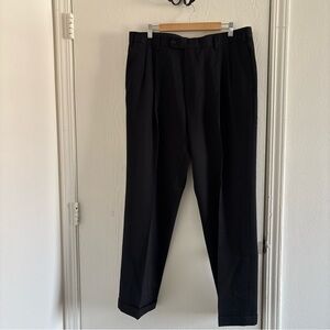 Brooks Brothers Men’s Dress Pants Wool Black W38 L32 Tailored Fit